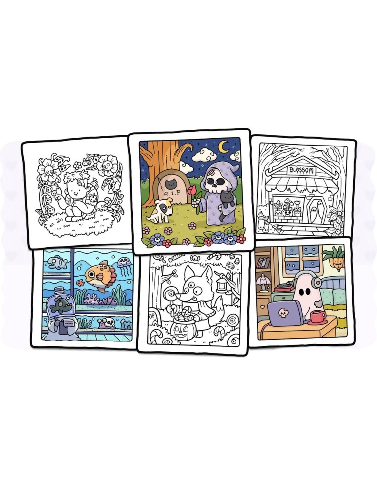 Coco Wyo Spooky Cutie Colouring Book - PREORDER