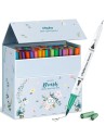 Ohuhu Maui 120 Colors Dual Tips Water Based Art Markers, Brush & Fineliner