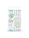 Ohuhu Honolulu Dual Tips Alcohol Art Markers - 6 Pastel Tone Colours, Brush and Chisel