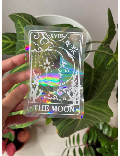 Rainbow Prism Suncatcher Sticker - The Moon