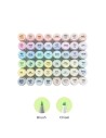 Ohuhu Honolulu Dual Tip Alcohol Markers – 48 Pastel Colours (Blossoming), Brush & Chisel