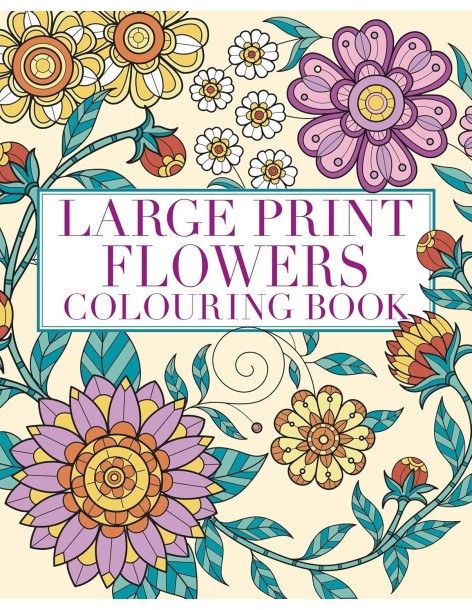 Large Print Flowers Colouring