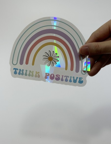 Rainbow Prism Suncatcher Sticker - Chasing Rainbow & Daisies