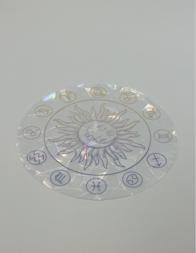 Soft Glow Suncatcher Sticker, Reusable - Celestial Balance: Zodiac