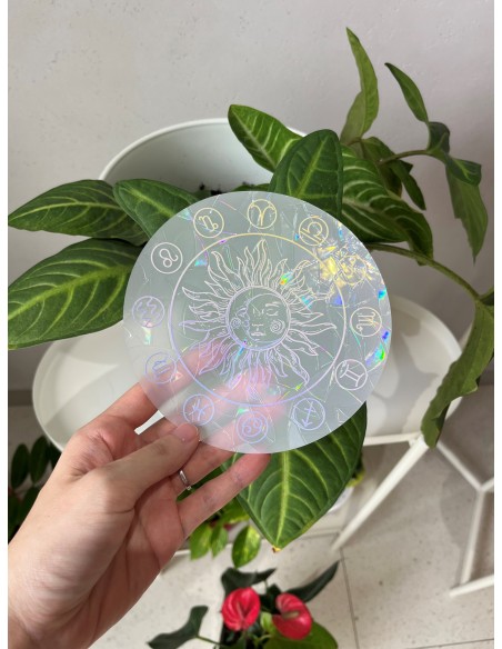 Soft Glow Suncatcher Sticker, Reusable - Celestial Balance: Zodiac