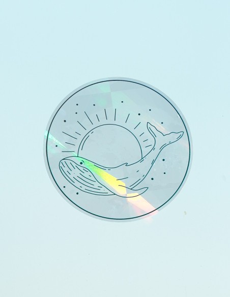 Rainbow Prism Suncatcher Sticker - Voyage at Dawn