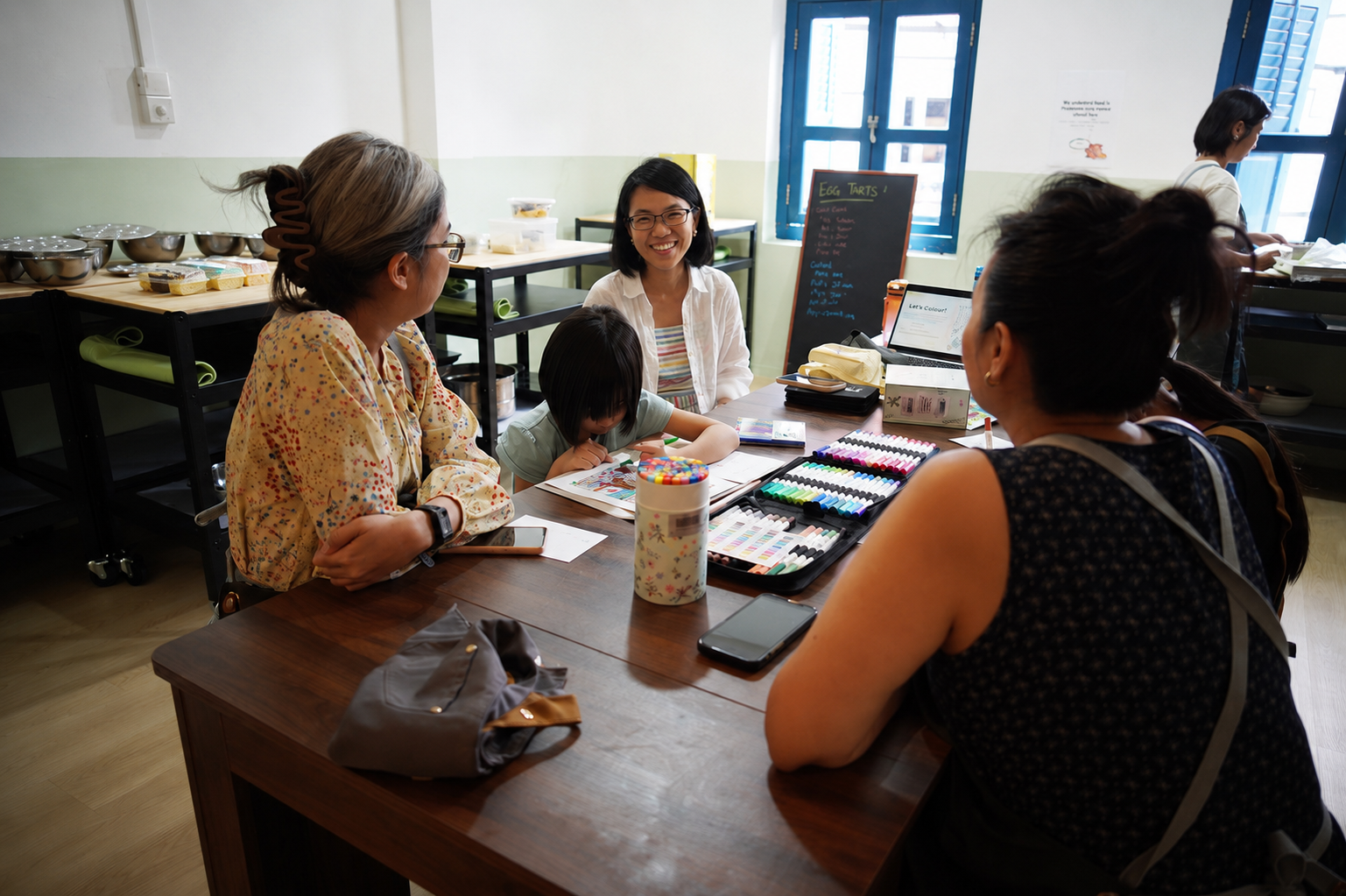 Guests gathered around a table at a Mindscape creative session